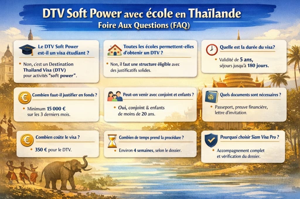 Foire Aux Questions Visa DTV Soft Power Thaïlande